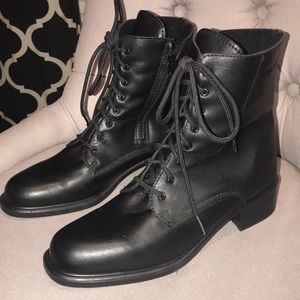 Black Martino Combat Boots Great Condition Size 10